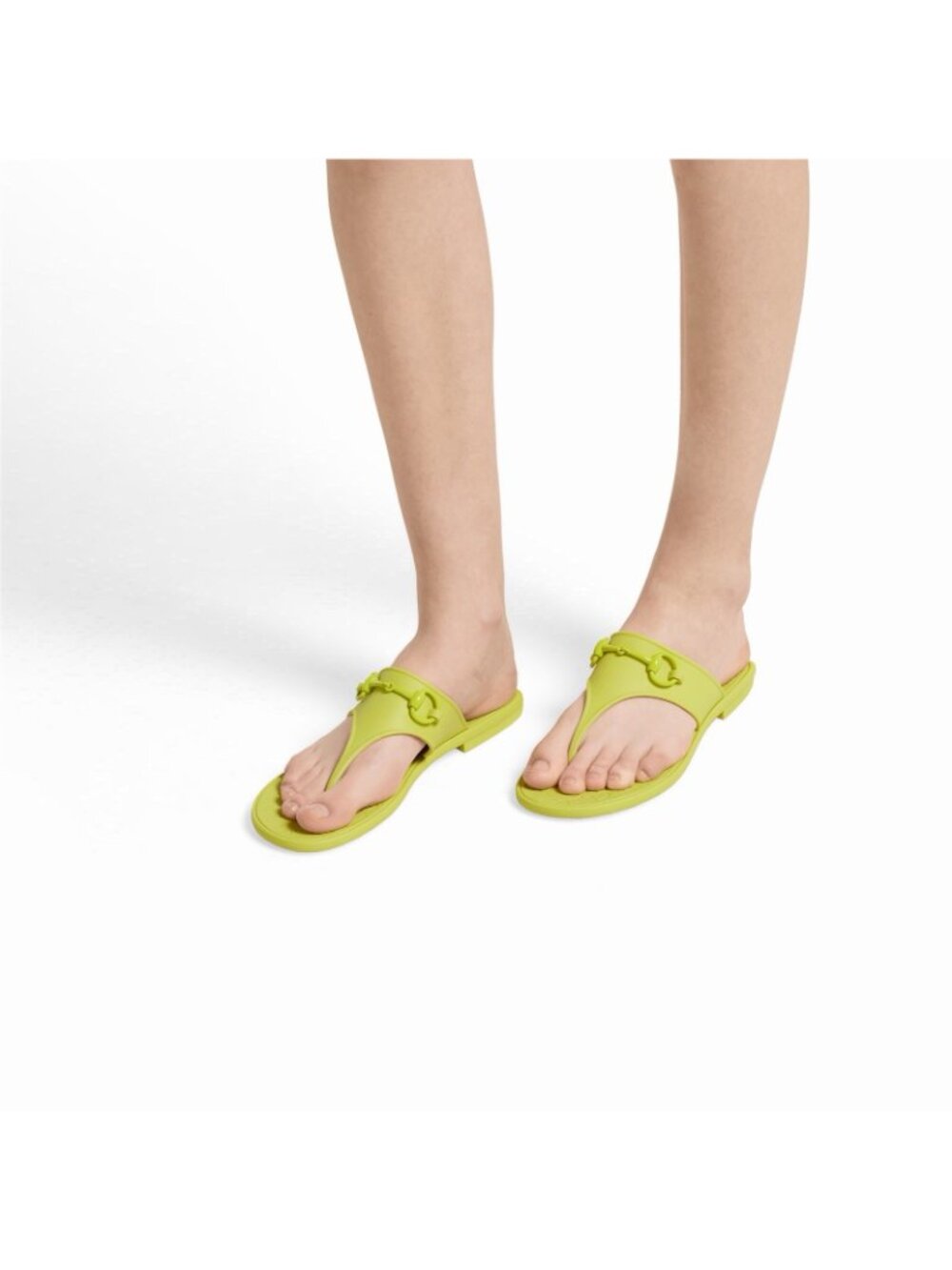 NEW Gucci Women's Thong Sandals Shoes Horsebit Green GG Sz 38 100% Authentic - Picture 3 of 10